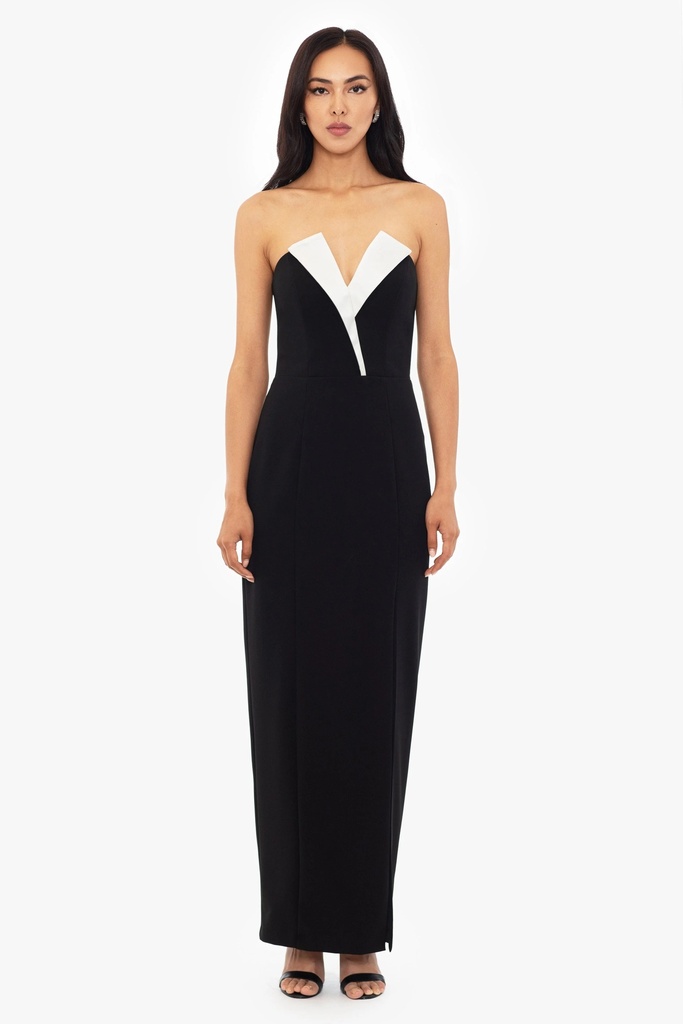 Vestido con corpiño con brillantes (copia)
