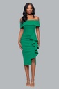Vestido midi con drapeado lateral (copia)