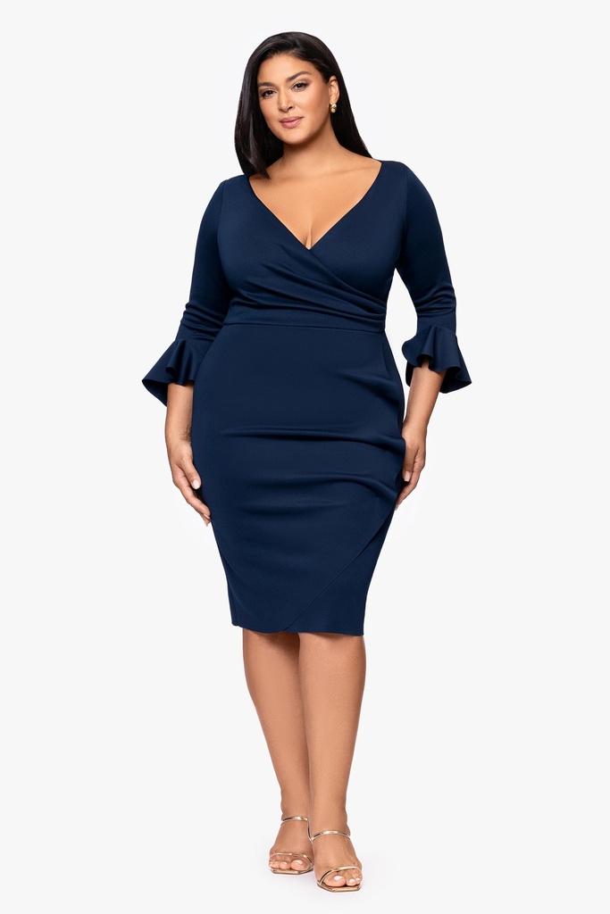 Vestido tubo drapeado con brillante (copia)