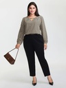 Blusa con ribete de lazo en el escote (copia)