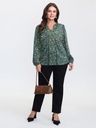 Blusa con ribete de encaje