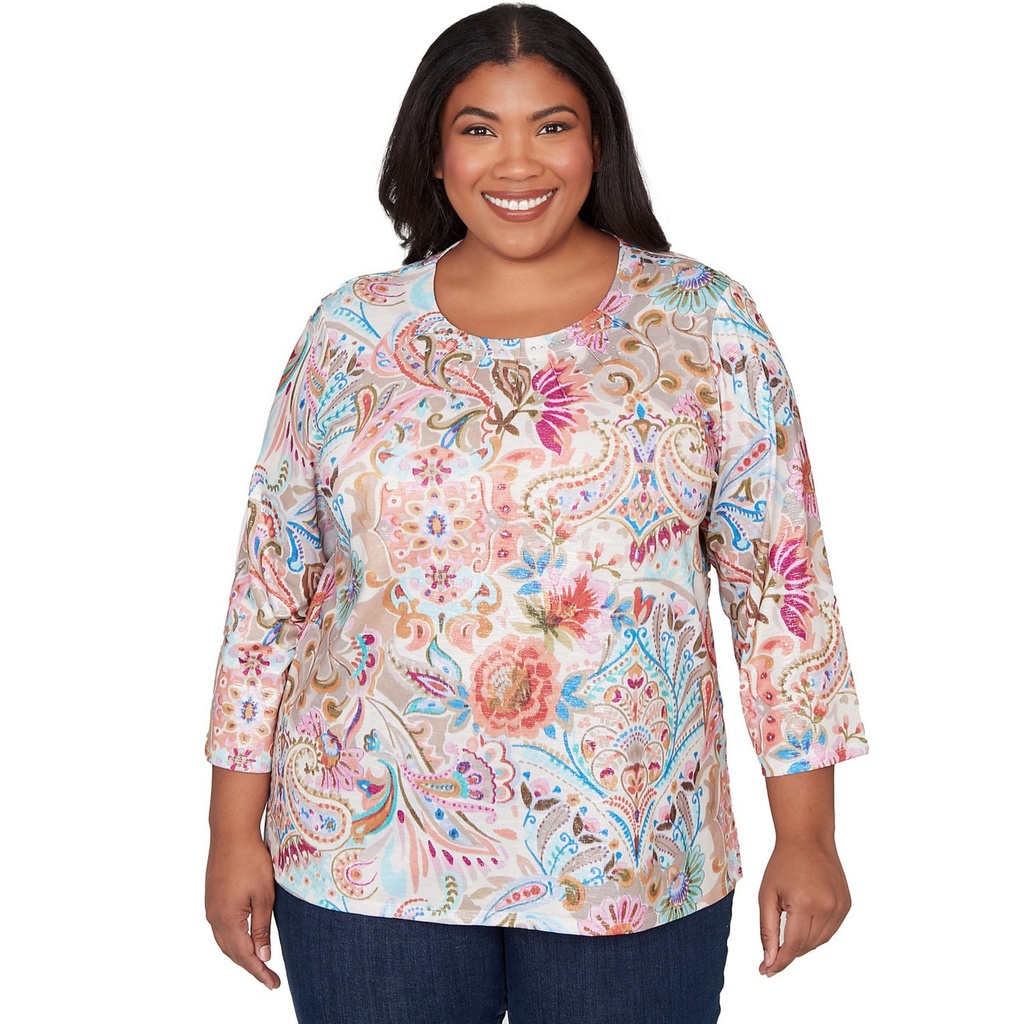 Blusa con estampado floral Paisley (copia)