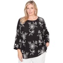 Blusa elegante con bordado floral