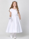 Vestido de satén con cinturón