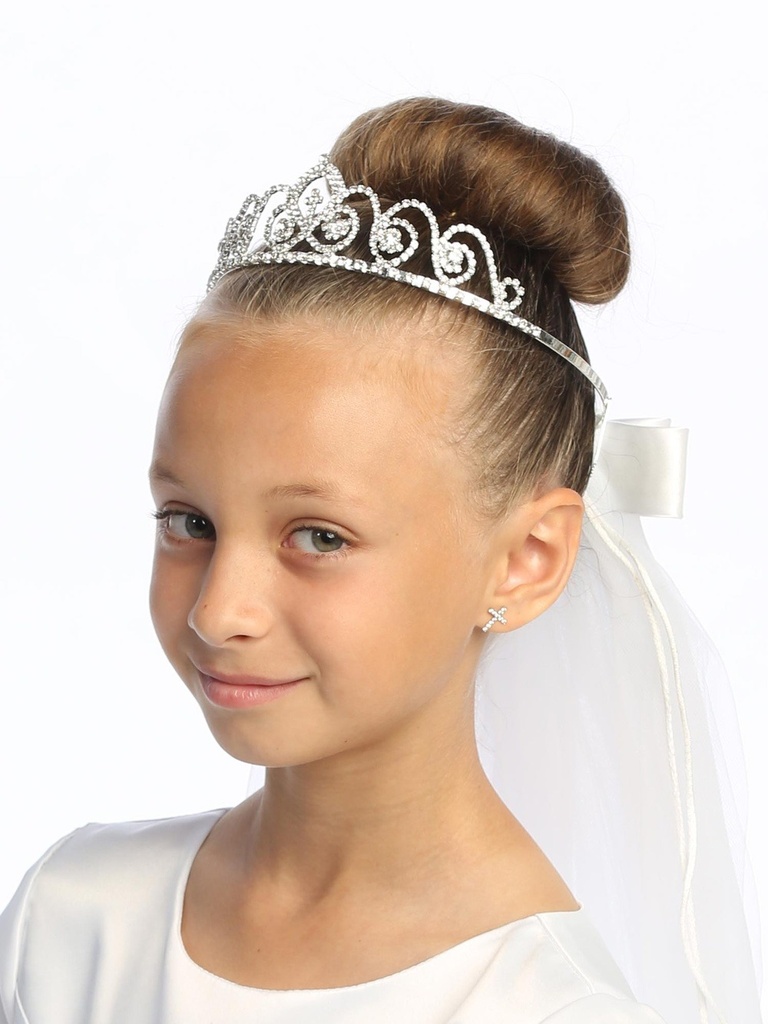 Velo sobre tiara de zirconia (copia)