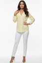 Blusa abotonada con ribete de encaje