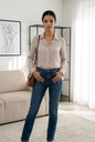Blusa camisera con bordado Butterfly
