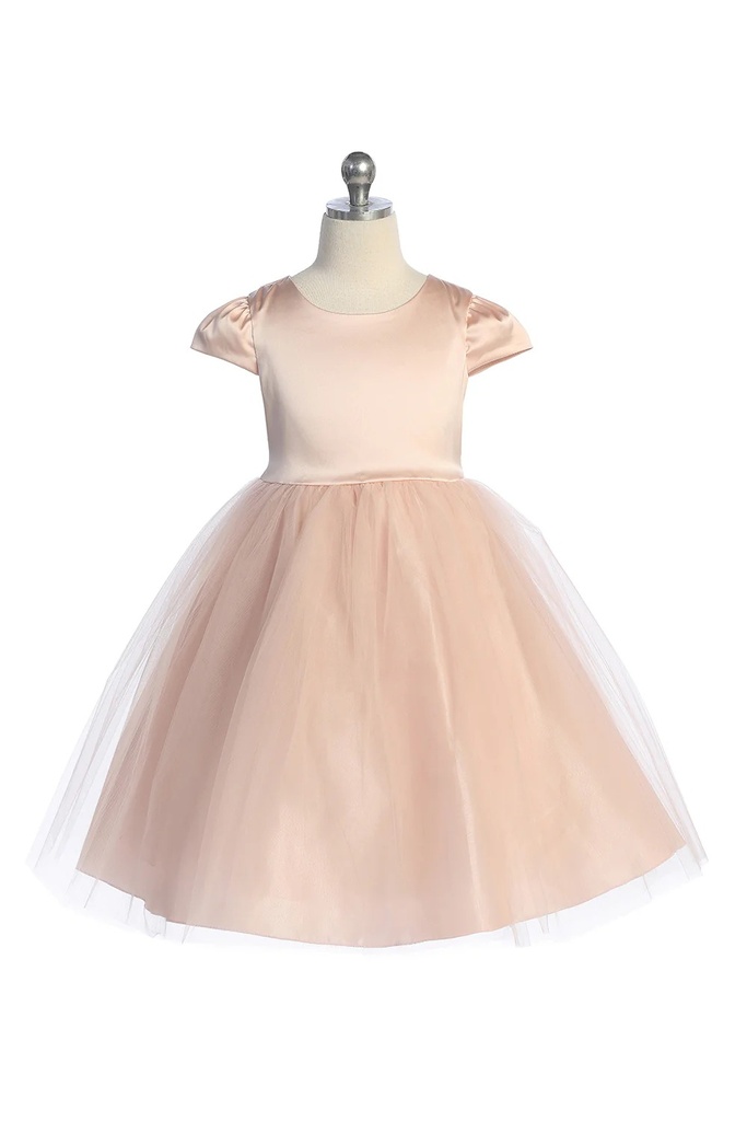 Vestido de satén con ribete ondulado (copia)