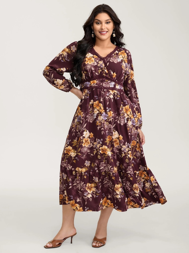 Vestido con estampado de encaje