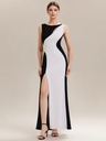 Vestido con escote redondo