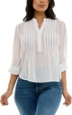 Blusa plisada de manga enrollable