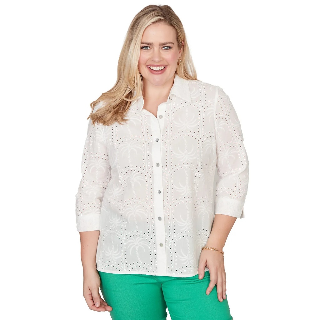 Blusa de encaje texturizado