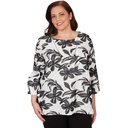 Blusa con bordado de flores y collar