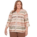 Blusa con costura central y rayas