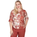 Blusa con estampado de volutas