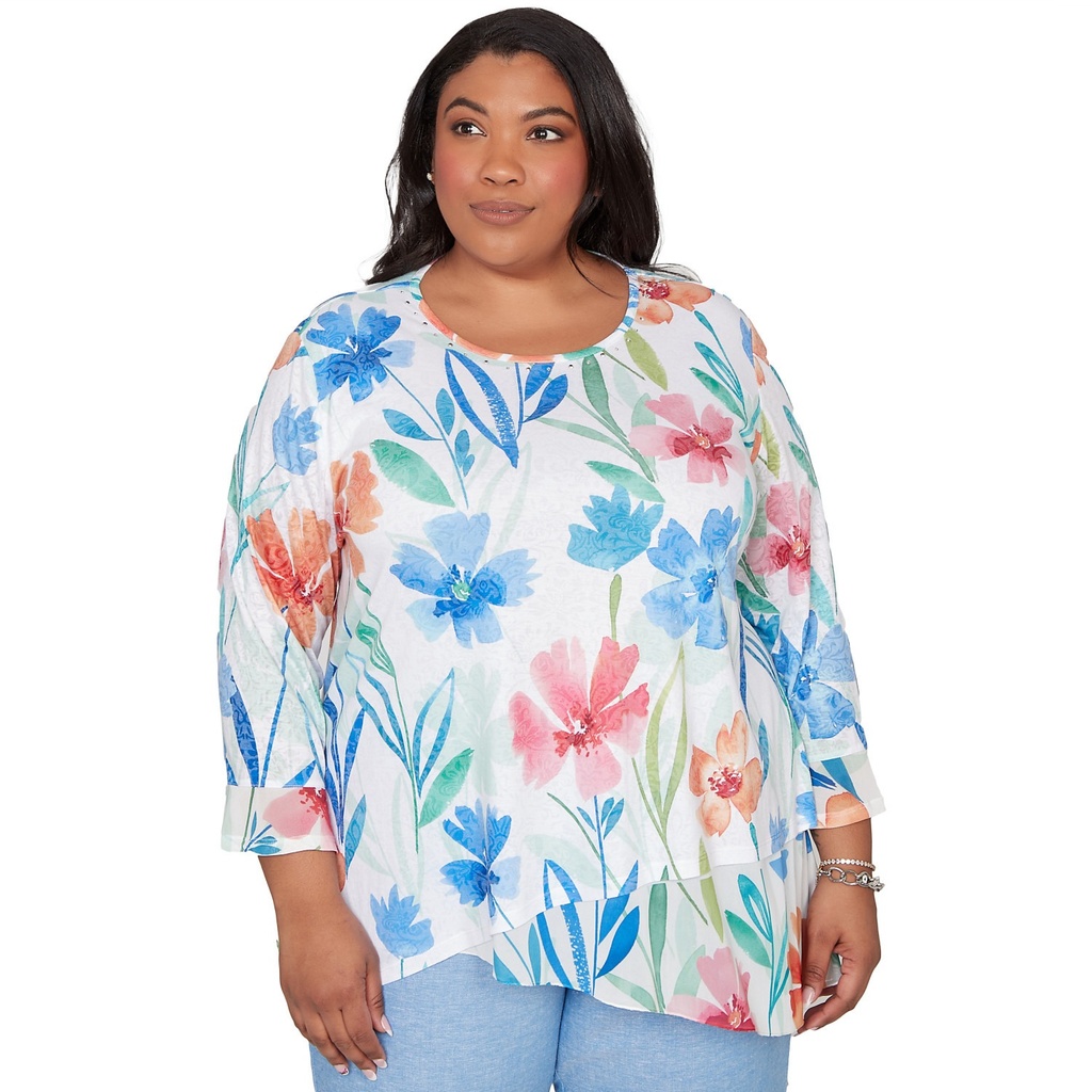 Blusa con estampado floral