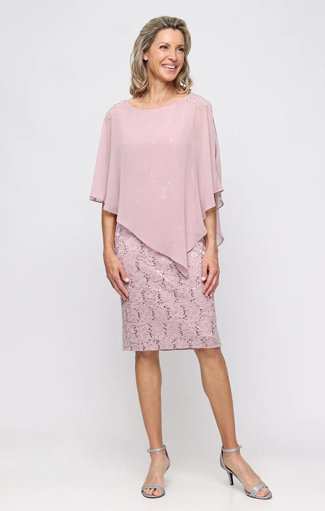 Vestido asimetrico con encaje