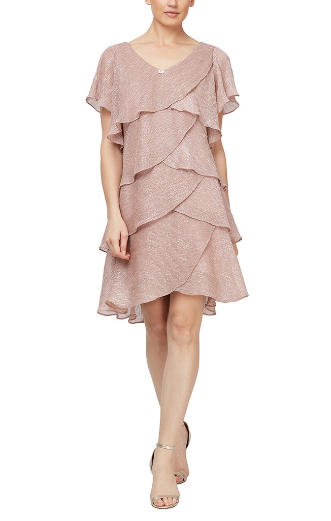 Vestido formal en capas