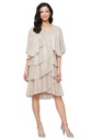 Vestido corto en capas con chaqueta