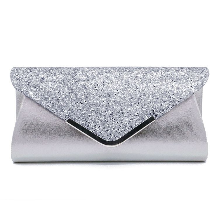 Bolso de fiesta con ribete de brillos