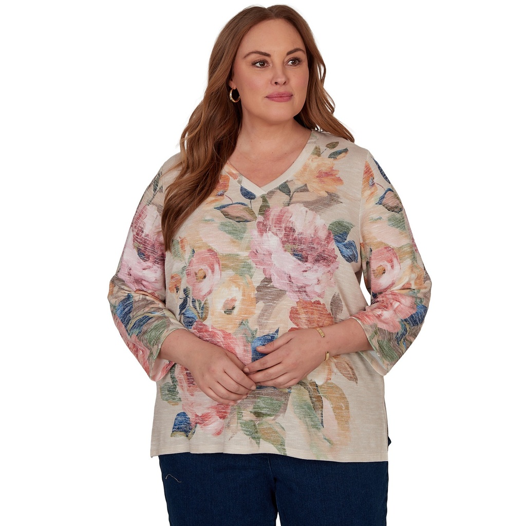 Blusa de punto con cuello en V