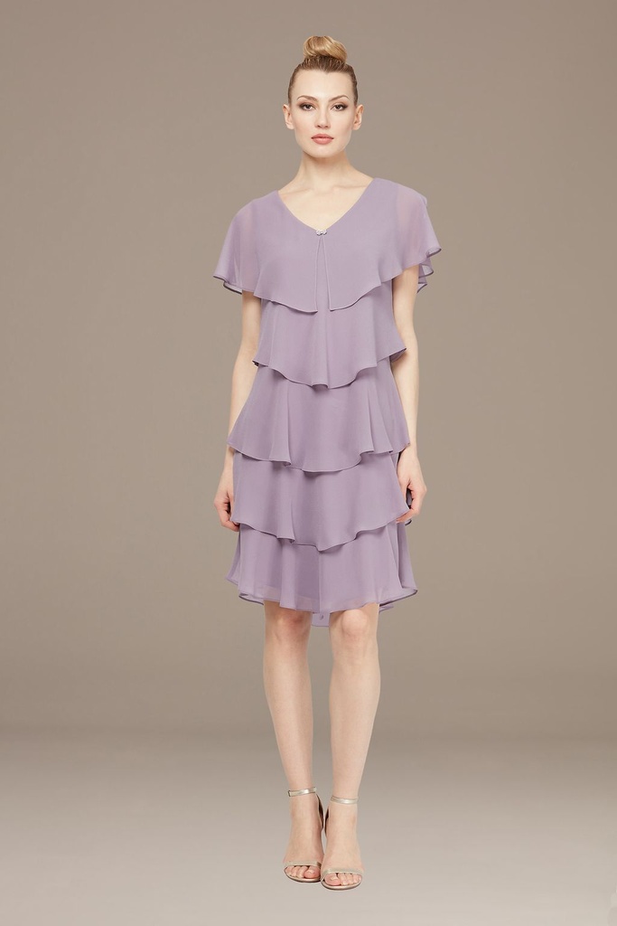 Vestido con corpiño escalonado (copia)