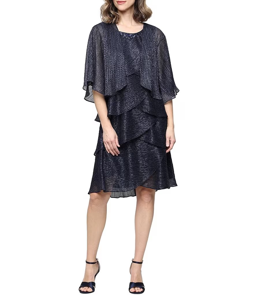 Vestido corto en capas con chaqueta (copia)