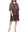 Vestido corto en capas con chaqueta