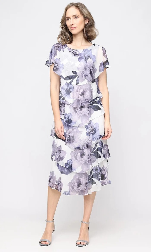 Vestido floral en capas