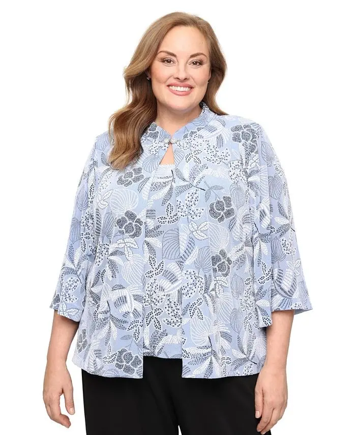 Chaqueta y top con estampado 