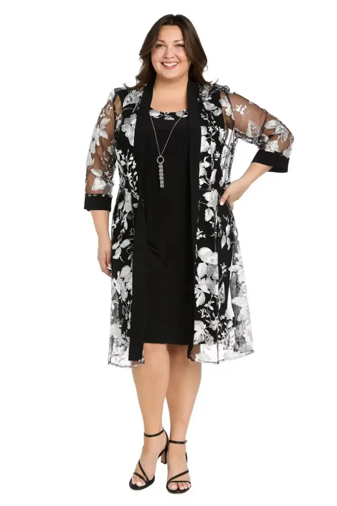 Vestido con chaqueta con estampado floral 