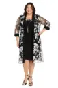 Vestido con chaqueta con estampado floral 