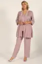 Traje de pantalón y chaqueta de encaje 