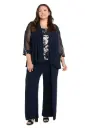 Traje de fiesta con chaqueta de gasa 