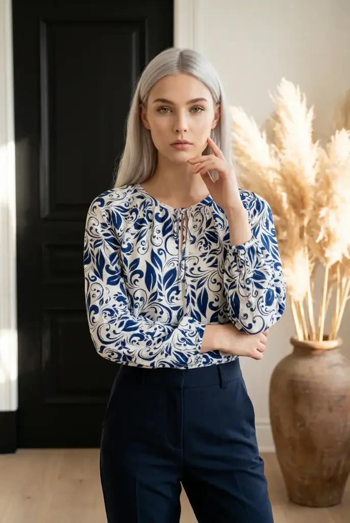 Blusa con estampado floral 