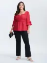 Blusa con ribete de encaje