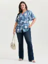 Blusa con estampado floral