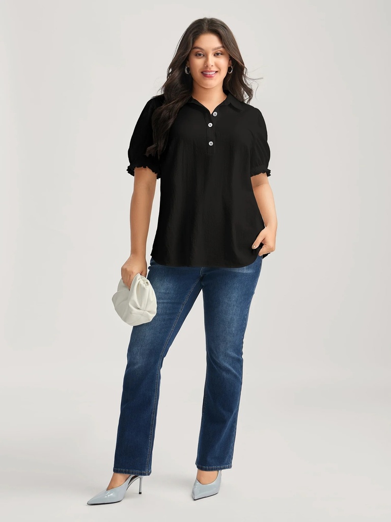Blusa de mangas abullonadas
