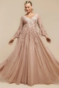 Vestido Sunray con mangas acampanadas