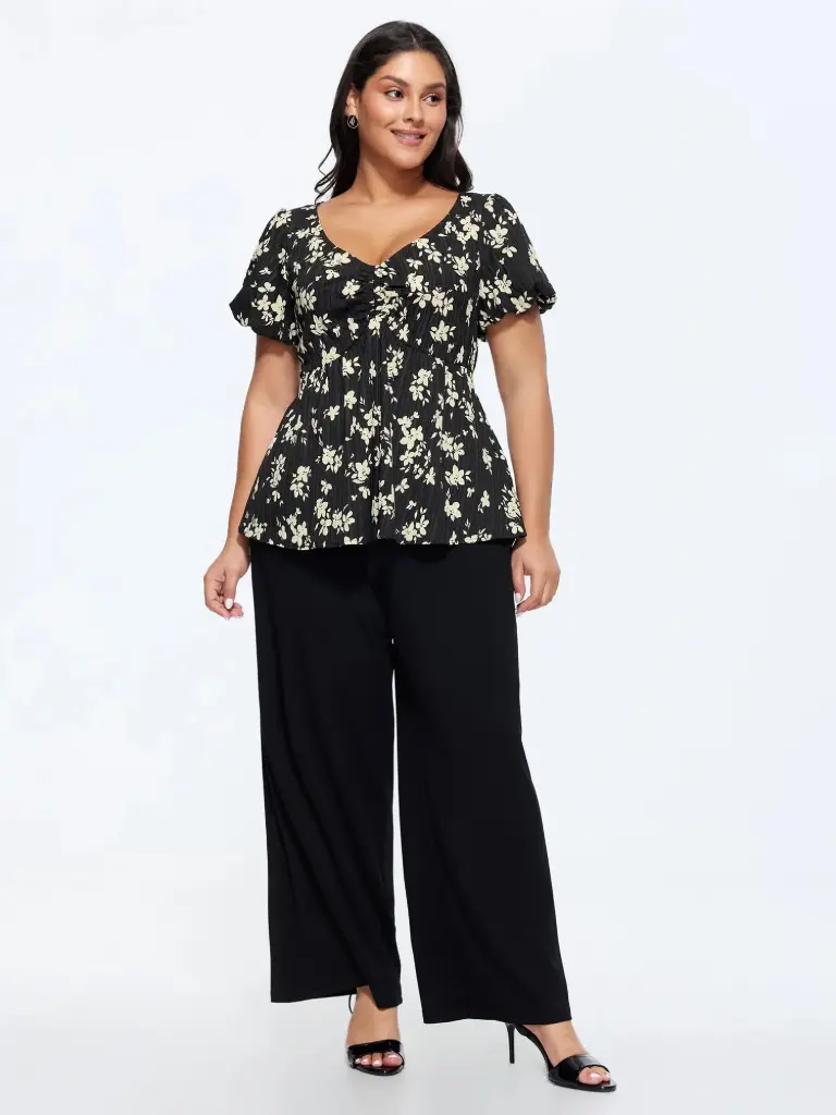 Blusa con estampado floral 