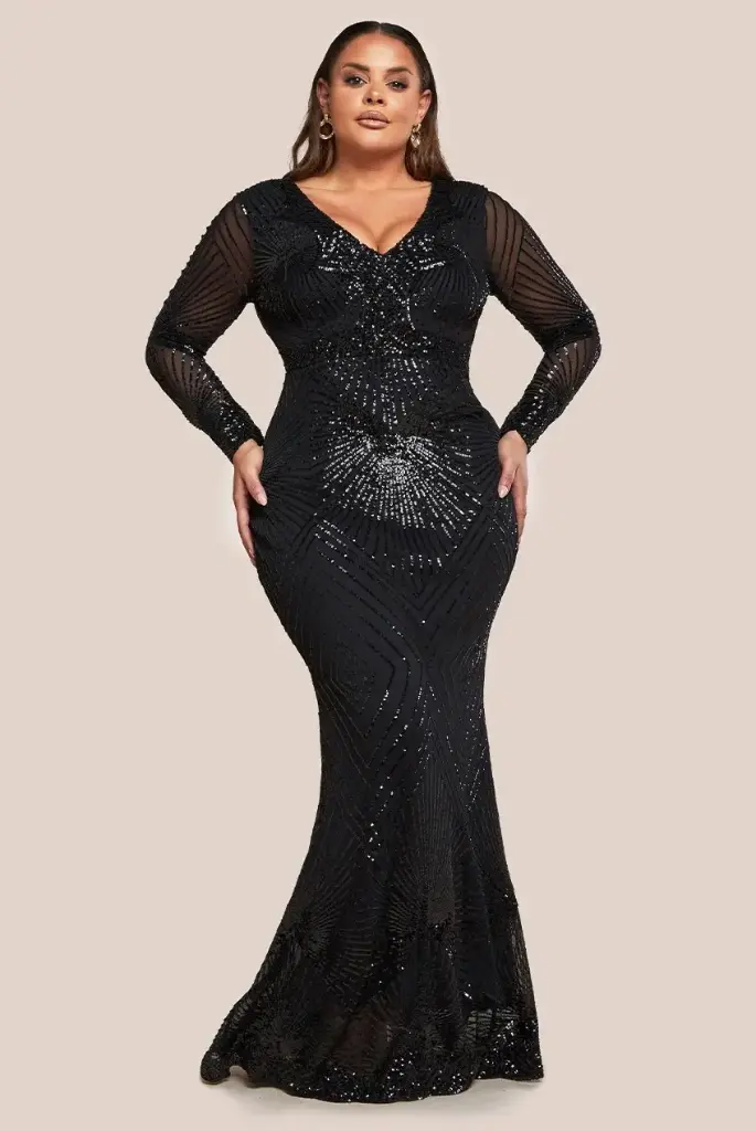 Vestido con estampado estelar de lentejuelas 