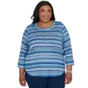 Blusa tejida texturizado a rayas