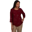 Blusa brillante con estampado floral  