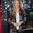 Blusa dos en uno  de terciopelo con tejido floral