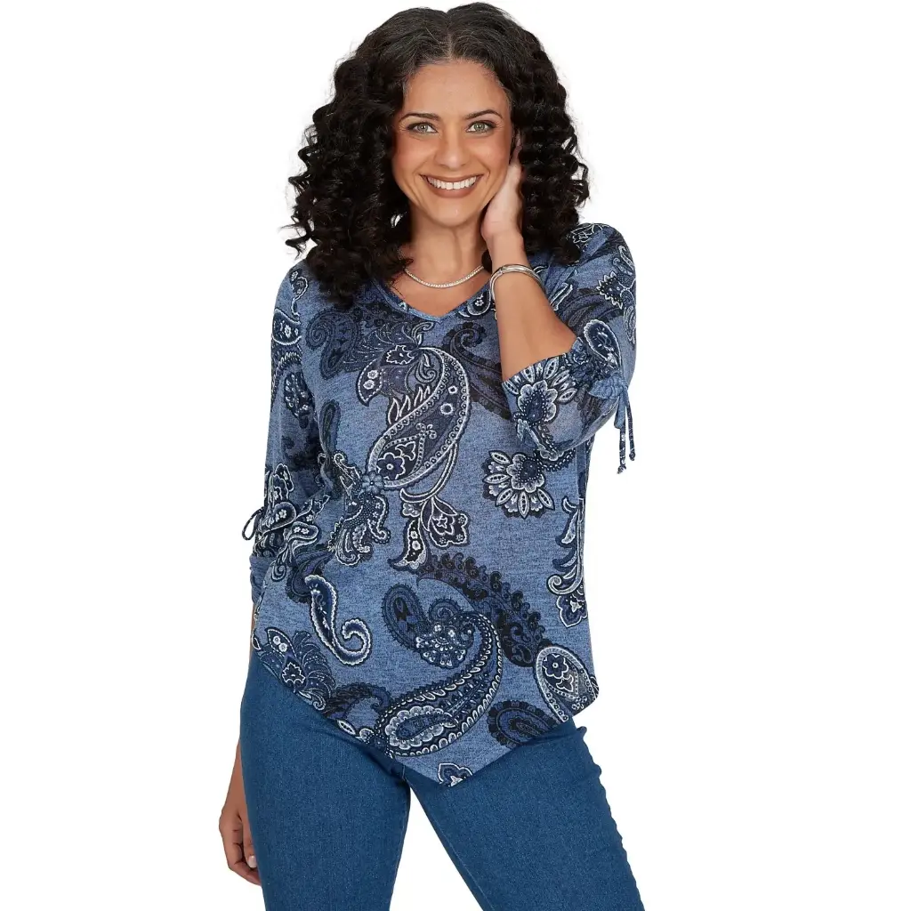 Blusa de manga 3/4 Paisley