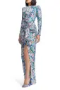 Vestido con estampado de lunares metalizados 