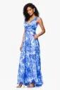 Vestido de gasa con estampado floral 