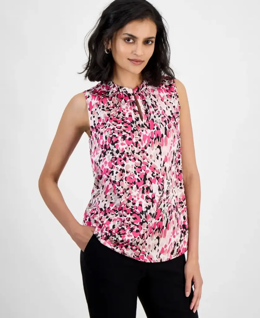 Blusa sin mangas con ojo de cerradura