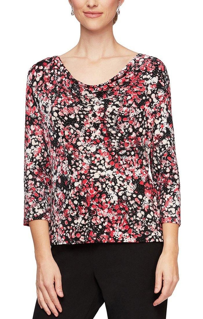 Blusa formal con cuello drapeado