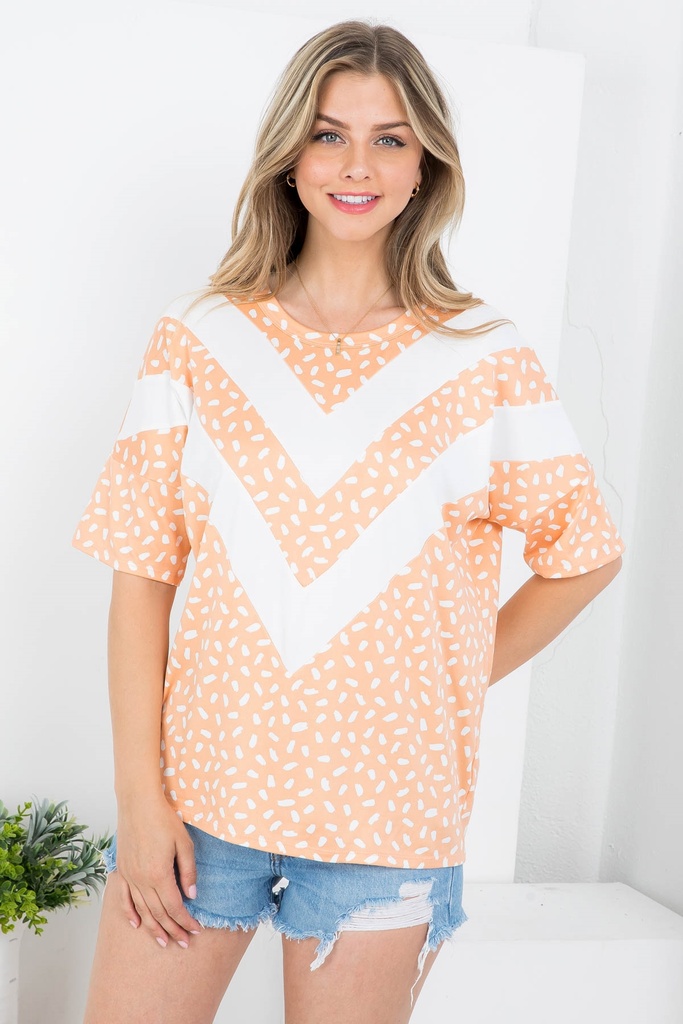 Blusa con estampado chevron